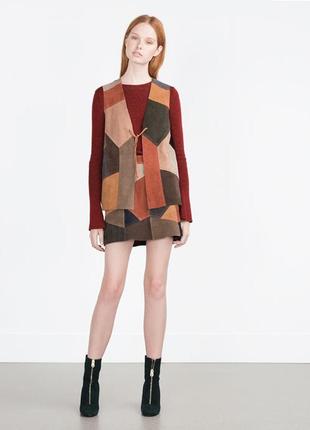 Крута жилетка з натуральної замші zara