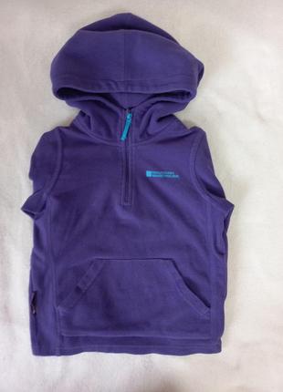 Флисовая теплая кофта/худи/кенгуру/толстовка/свитшот mountain warehouse, для девочки 5-6 лет