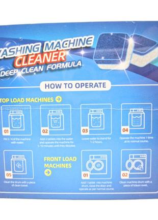 Таблетки для пральної машини очисні антибактеріальні 12 шт. у пакуванні ethereum