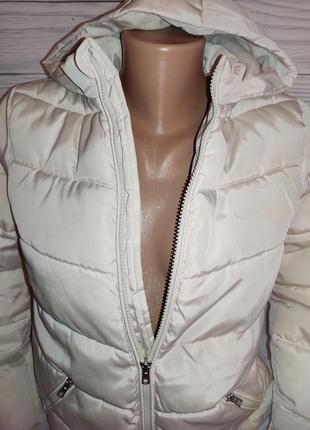 Теплая женская куртка, кремового цвета, george 42-44, с начесом1 фото