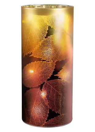 Декоративный led светильник листья livarno home стеклянный 20 см с таймером