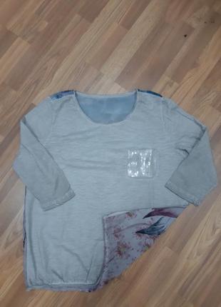 Лонгслив.блуза кофта принт на спині h&m раз.14-16