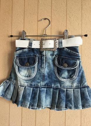 Джинсова спідниця для дівчаток на вік 3-4,6-7 років