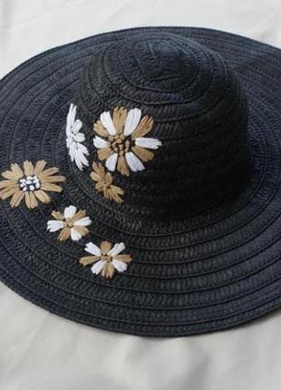 Брендовая шляпа капелюх солома від pia rossini1 фото