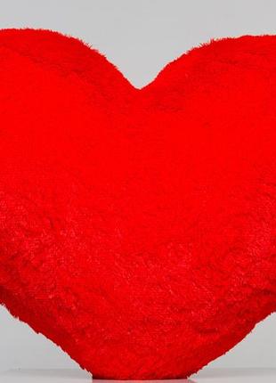 М'яка подушка компаньйон до ведмедя, плюшева подушка-серце, колір червоний розмір 75 см4 фото