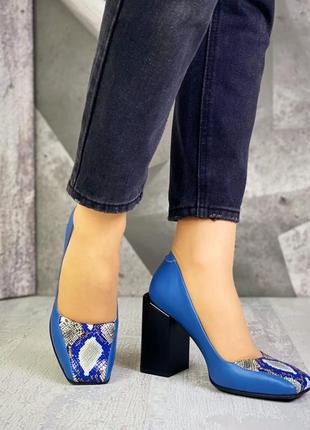 ♥️ шикарные кожаные туфли лодочки питон