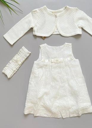 Набір для новонародженої дівчинки з сукнею кп163 р.621 фото