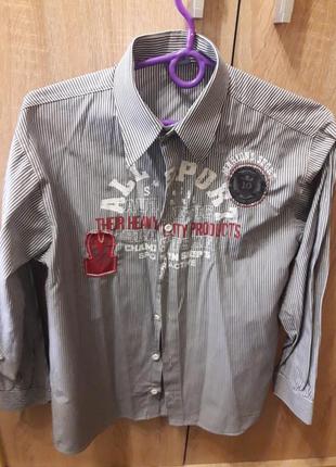 Фирменная рубашка котон 158 см