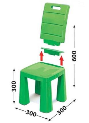 Стульчик 2в1 для детей от тм долони, стул пластиковый, детский, цвет розовый8 фото
