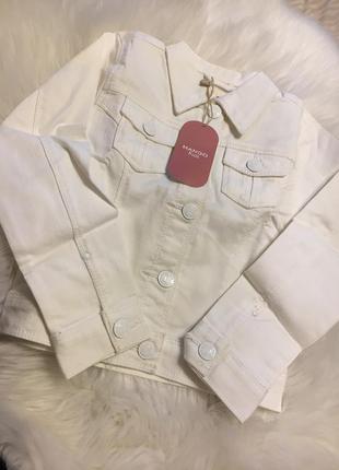 Джинсовый пиджак на девочку mango 4-5лет, 110см