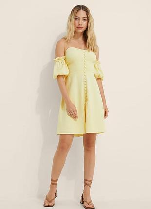 Сукня-бандо з рукавами-буфами na-kd