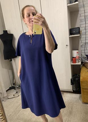 Платье синее1 фото