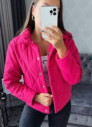 Короткая женская деми куртка 4 цвета