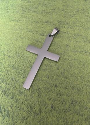 Хрест натільний з нержавіючої сталі 50х30 мм