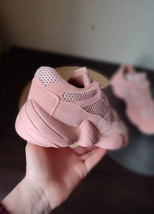 Пудровые розовые кроссовки кеды изи 5004 фото