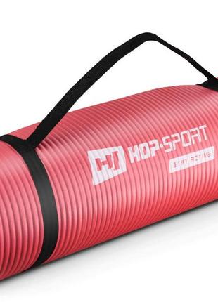 Мат для фітнесу та йоги hop-sport hs-n015gm 1,5 см червоний3 фото