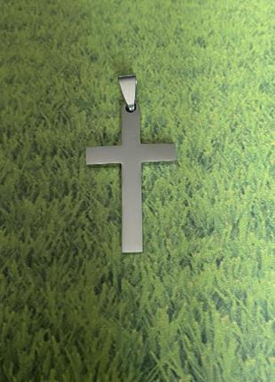 Хрест натільний з нержавіючої сталі 38х22 мм