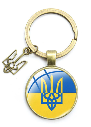 Брелок на ключі герб україни великий | патріотичний |тризуб1 фото