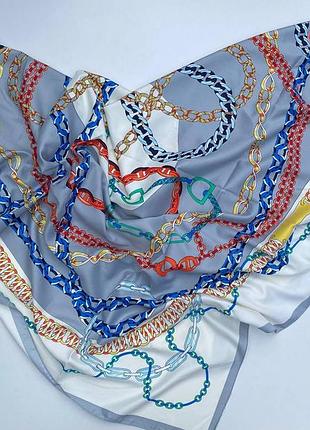 Большой шелковый качественный платок 🤍