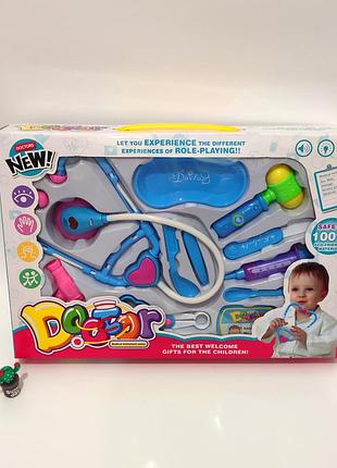 Дитячий набір лікаря юний лікар, 11 предметів, підсвітка,звуки2 фото