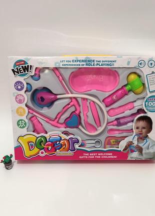 Дитячий набір лікаря юний лікар, 11 предметів, підсвітка,звуки3 фото