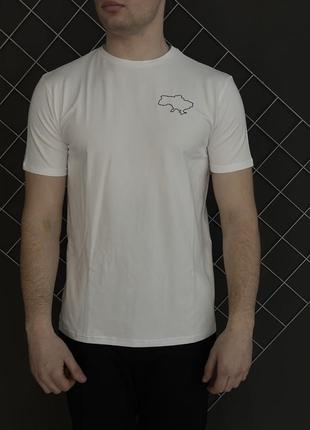 Футболка біла карта україни