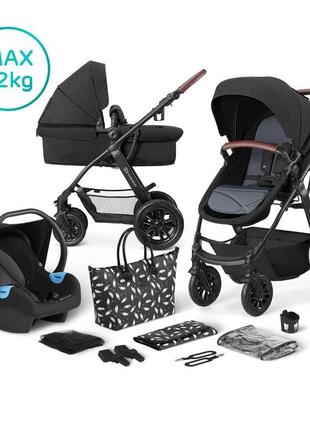 Универсальная коляска 3 в 1 kinderkraft xmoov black (kkwxmovblk3000)