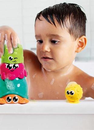 Набор игрушек для ванной toomies морские обитатели (e73221)9 фото