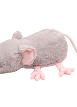 Мягкая игрушка алина крыса 28 см  серая3 фото
