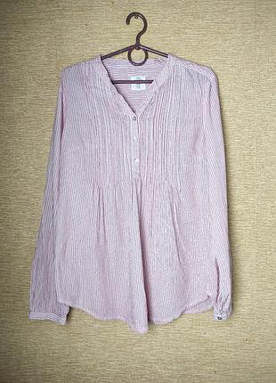 Смугаста бавовняна сорочка блуза рубашка
