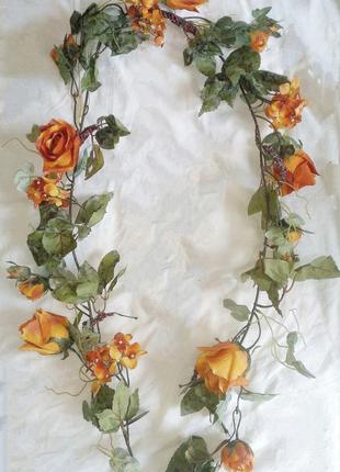 Искусственные лианы роз для декора, безоскользящая доставка.3 фото
