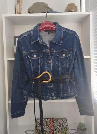 Джинсовка джинсівка куртка джинова денім деним синя приталена стильна якісна republique3 фото