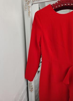 Плаття сукня платье червоне красное футляр міді міді бренд h&m нове4 фото