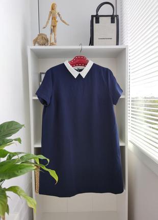 Плаття платье синє неві "шкільне" з комірцем бренд zara5 фото