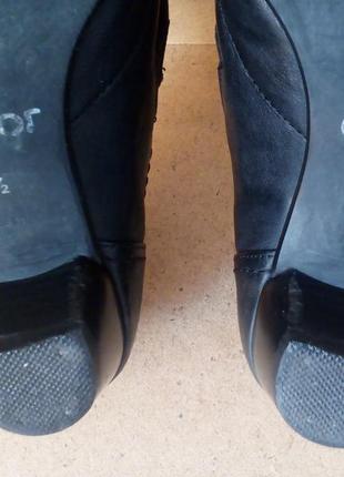 Туфлі gabor шкіряні чорні середній каблук6 фото
