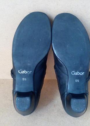 Туфлі gabor шкіряні чорні середній каблук8 фото