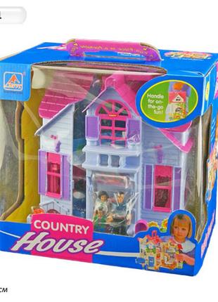 Ляльковий будиночок розкладний з фігурками, f6111 фото