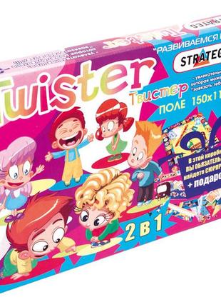 Игра развививающая "твистер", поле 150*110см, в кор. 38,5*29*4см, тм стратег, 256s