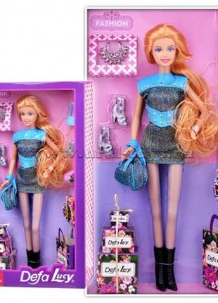 Лялька defa 31см з сумочкою, подарунками, туфлями і аксесуарами, defa 8285