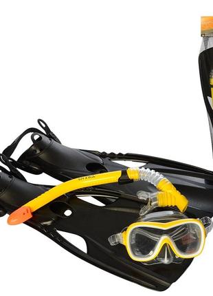 Набір для плавання intex, ласти, трубка, маска, 55658