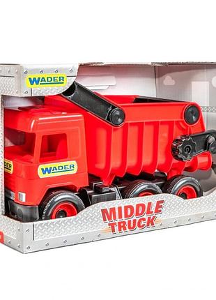 Авто "tech truck" самосвал (красный), тм wader, 39486