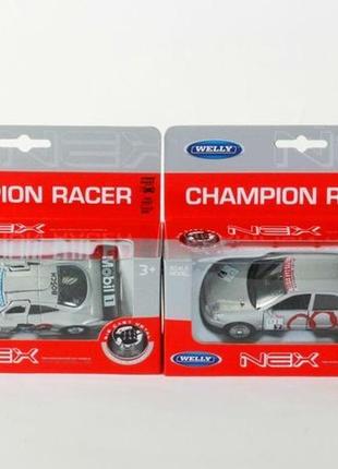 Машина welly "champion racer", металева, масштаб 1:38, 49750w сіра
