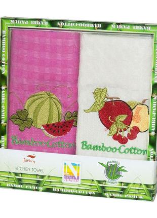 Набор кухонных полотенец nilteks bamboo-cotton fruits 2шт 40*60, 3515