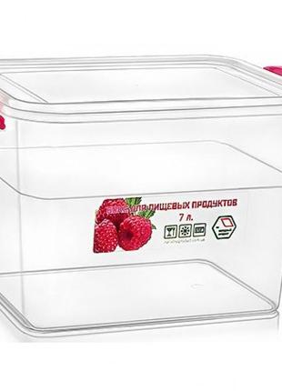 Контейнер пластиковый для пищевых продуктов с ручками 7л np-63 (16шт)