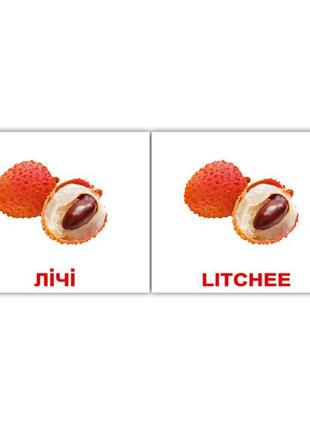 Картки міні українсько-англійські "фрукти/fruit" 40 карток 097003