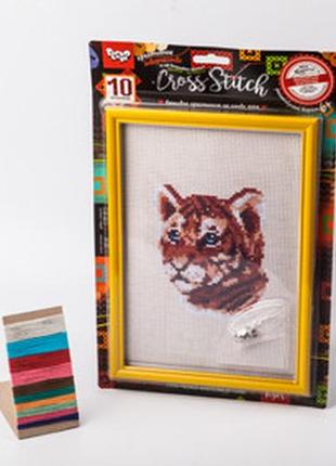 Набор для творчества "вышивка крестиком на канве", "cross stitch", "тигр", на планшете с рамкой, vkb-01-01