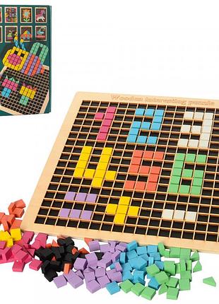 Дерев'яна іграшка "мозаїка", 5 картинок для складання, md2462