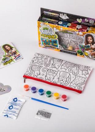 Набір для творчості "my color clutch", клатч- пенал розфарбування коти, ccl-01-07