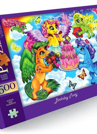 Пазли тверді danko toys "день народження поні", 500 елементів, c500-13-09