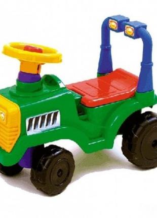 Машинка для катания беби трактор зеленый, 931зел